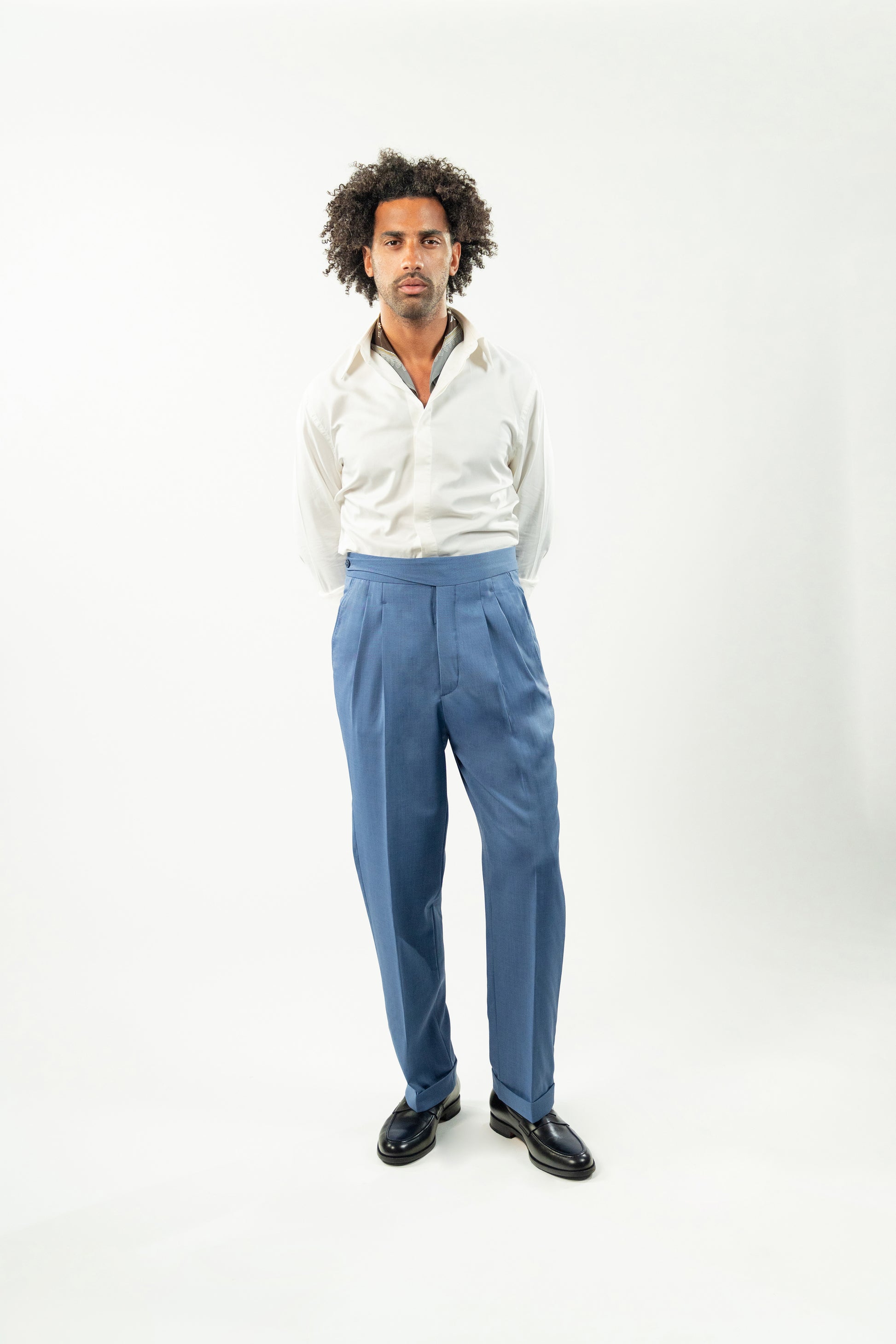 Demi-Gurkha 100% Laine - Bleu ardoise