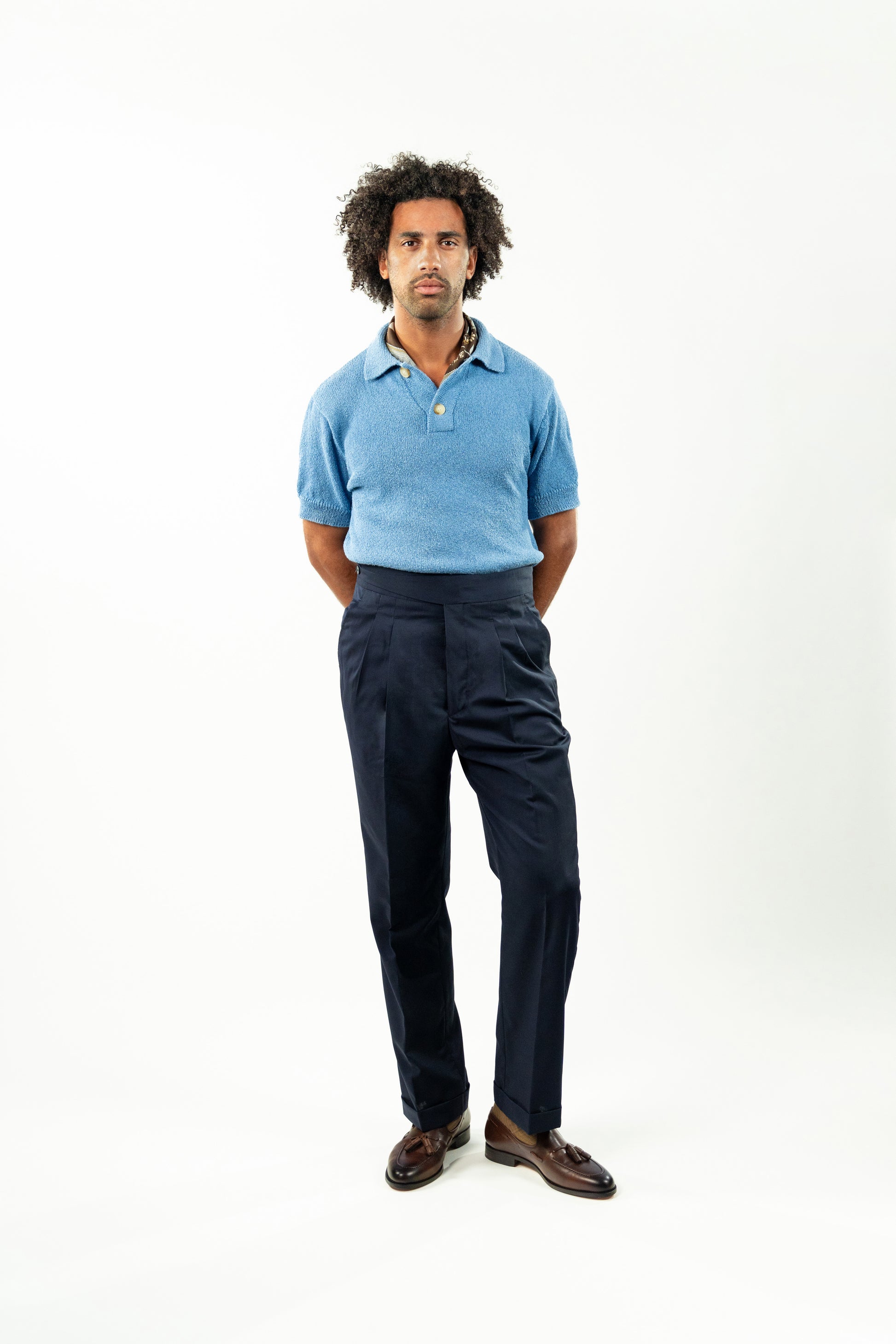 Demi-Gurkha 100% Laine - Bleu marine