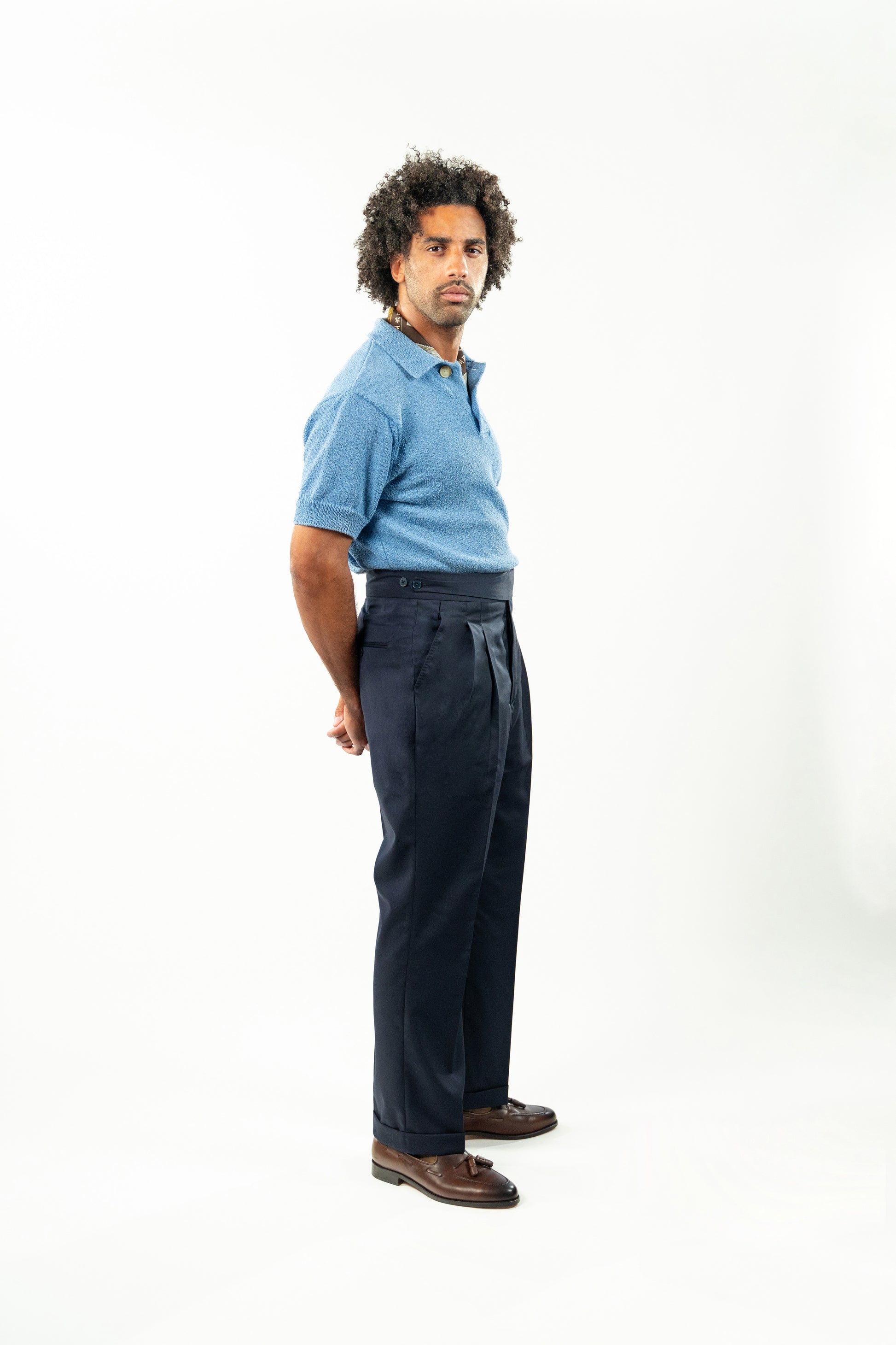 Demi-Gurkha 100% Laine - Bleu marine