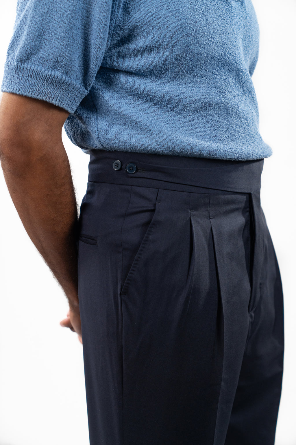 Demi-Gurkha 100% Laine - Bleu marine