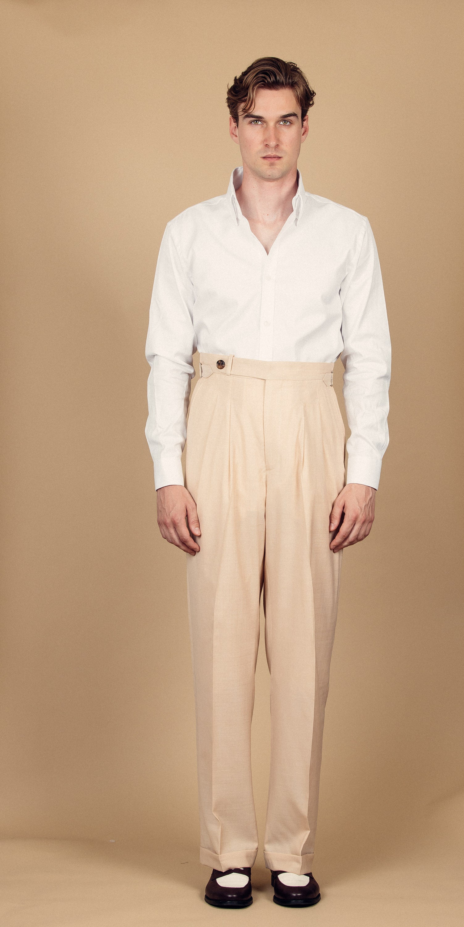 Chemise Allure - Blanche à motif chevron